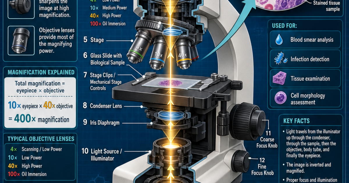 Medical Technology: The Laboratory Microscope Infographic | LivePhysics™