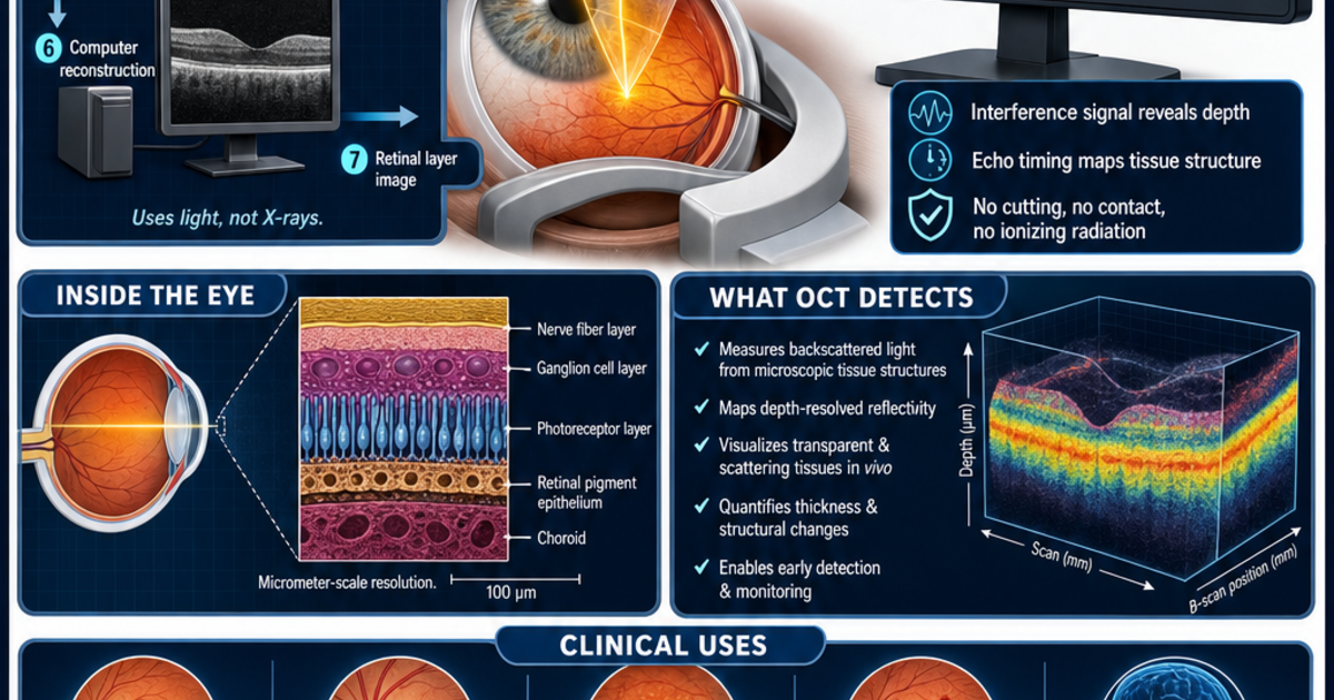 Oct Modality Medical Technology: Optical Coherence Tomography Infographic | LivePhysics™