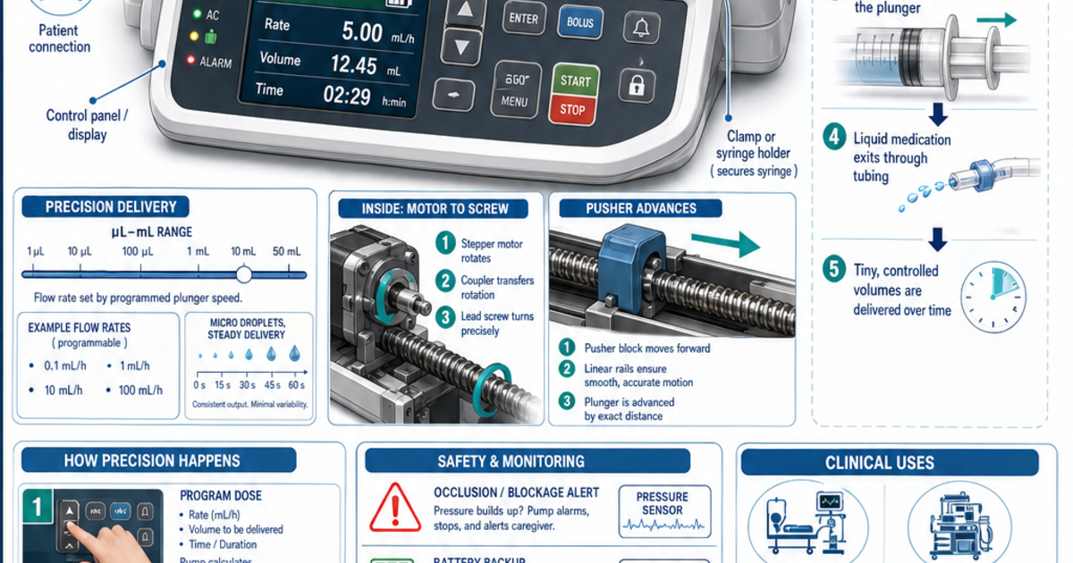 Medical Technology: Syringe Pumps Infographic | LivePhysics™