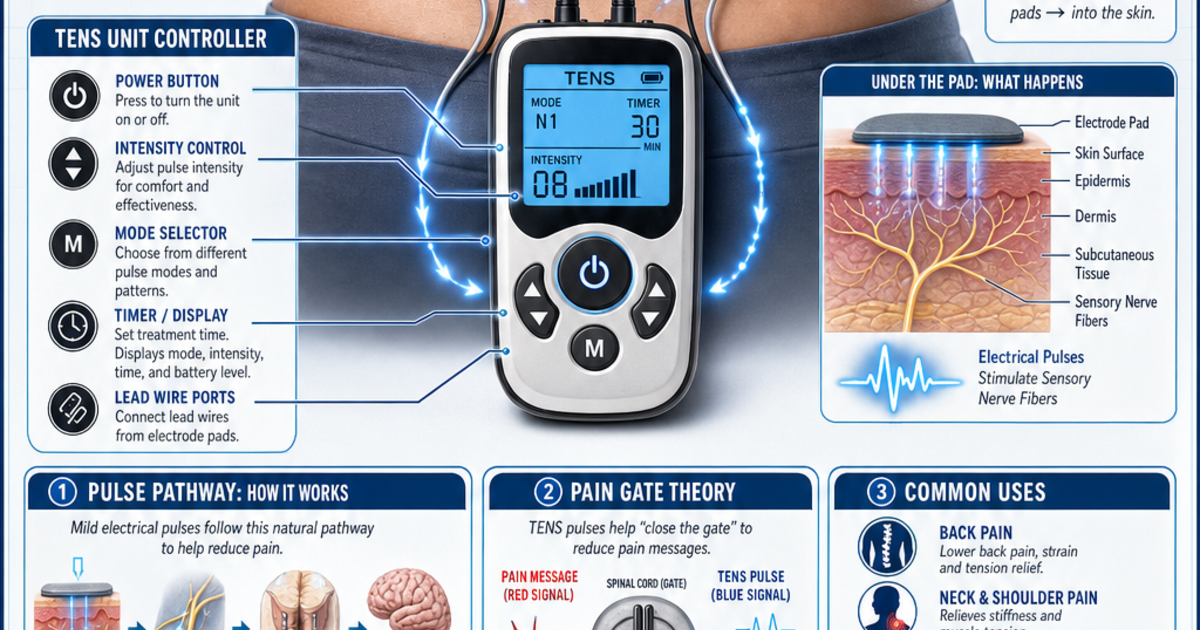 How Tens Machine Works Medical Technology: TENS Units Infographic | LivePhysics™