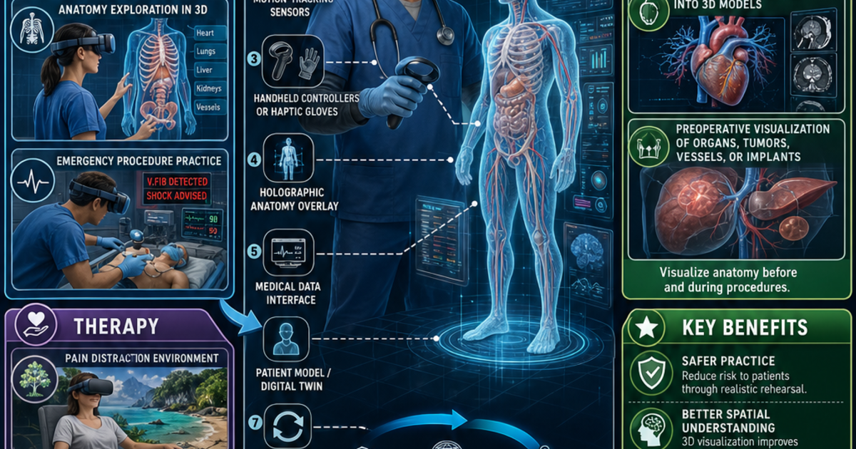 Medical Technology: VR and AR in Medicine Infographic | LivePhysics™