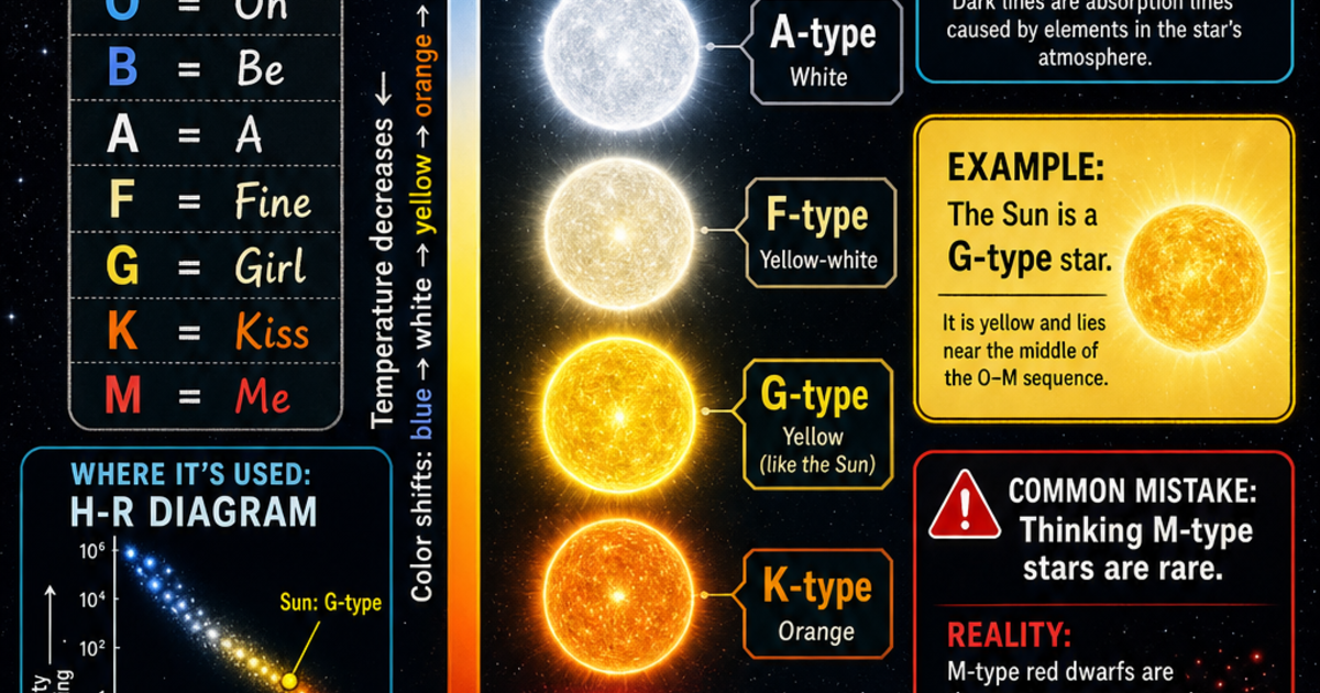 Astronomy: Stellar spectral classification sequence from hottest to ...