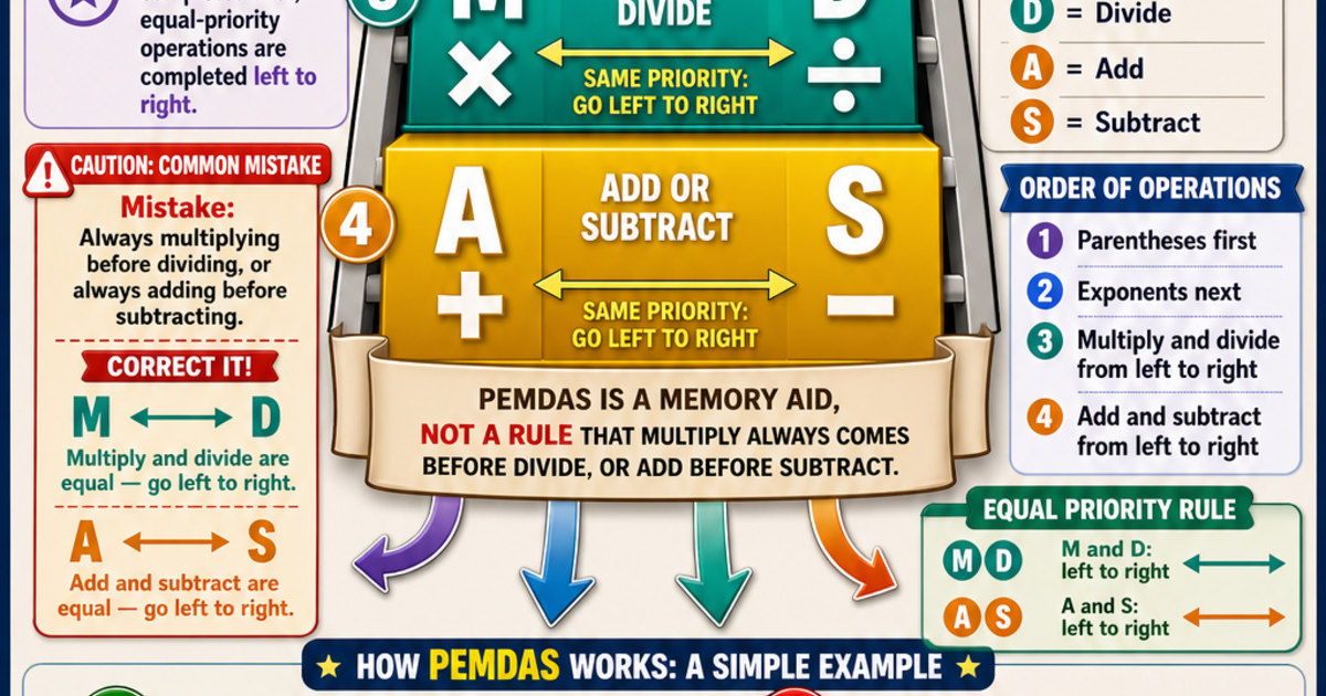 Math: Order of operations (PEMDAS) Infographic | LivePhysics™