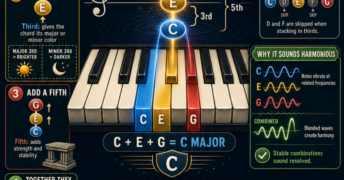 Stack Chord Building Chords Infographic | LivePhysics™