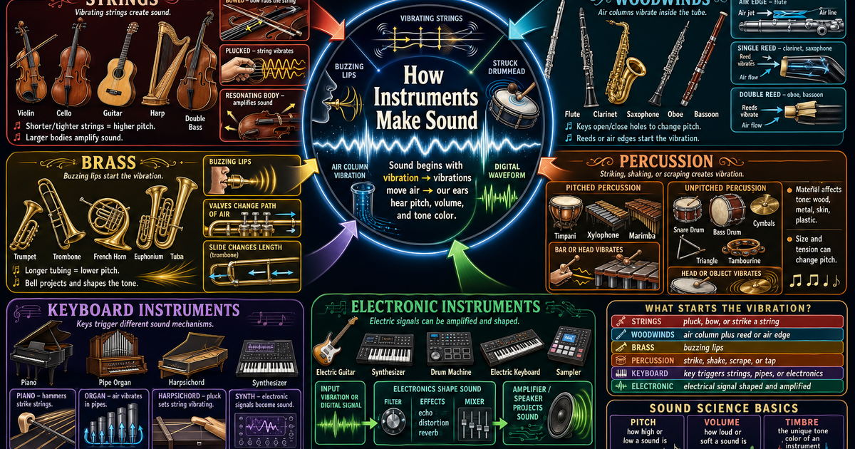 Instrument Families Infographic | LivePhysics™