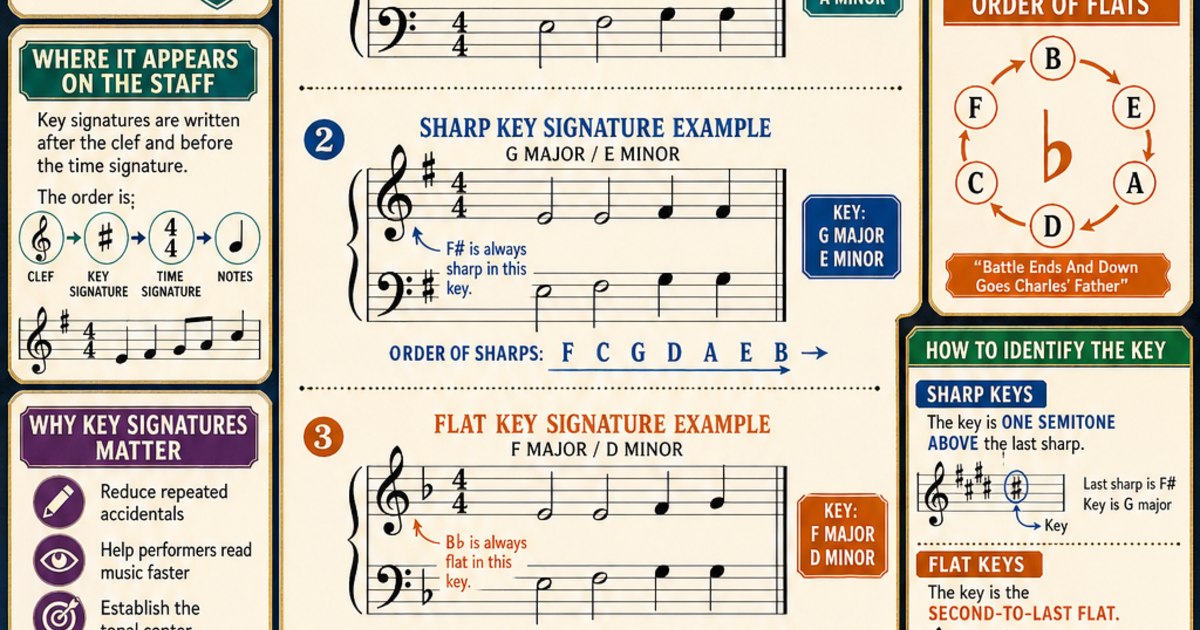 Key Signatures Explained Infographic | LivePhysics™