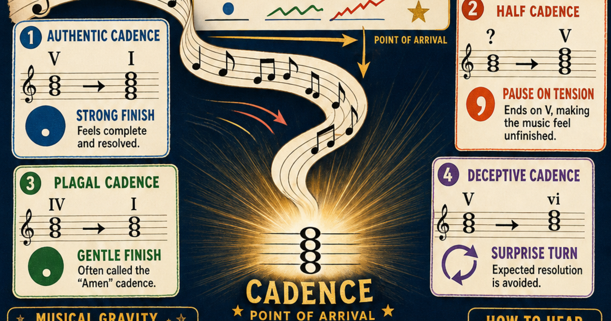 Music & Sound: Cadences in Music Infographic | LivePhysics™