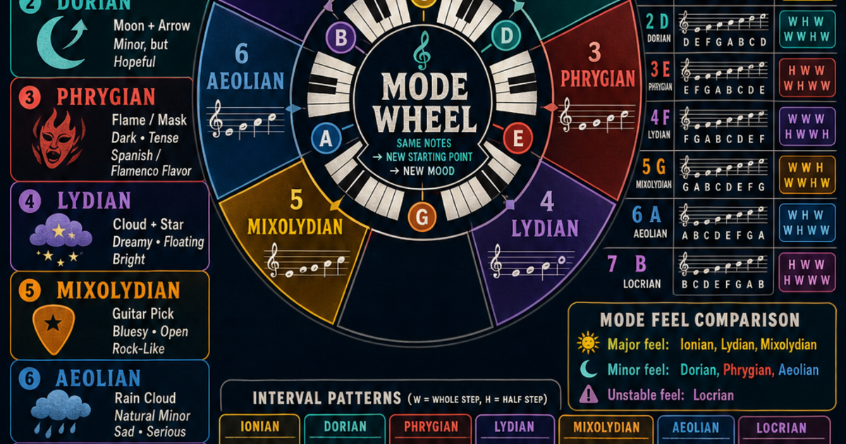 Music & Sound: The Musical Modes Infographic | LivePhysics™