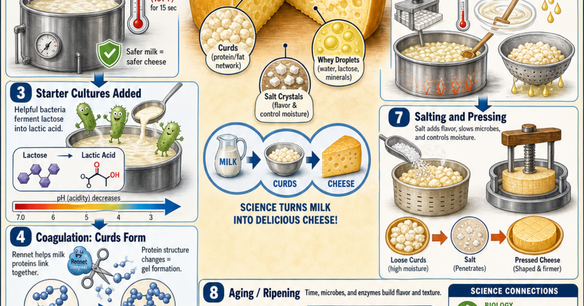 Nutrition & Food Science: How Cheese Is Made Infographic | LivePhysics™