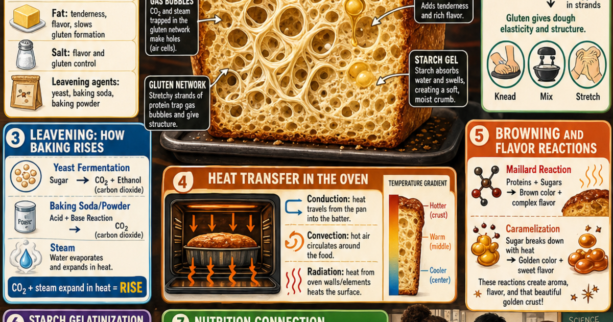 Nutrition & Food Science: The Science of Baking Infographic | LivePhysics™