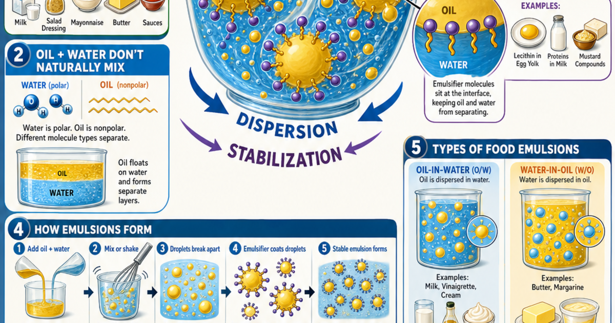 Nutrition & Food Science: The Science of Emulsions Infographic ...