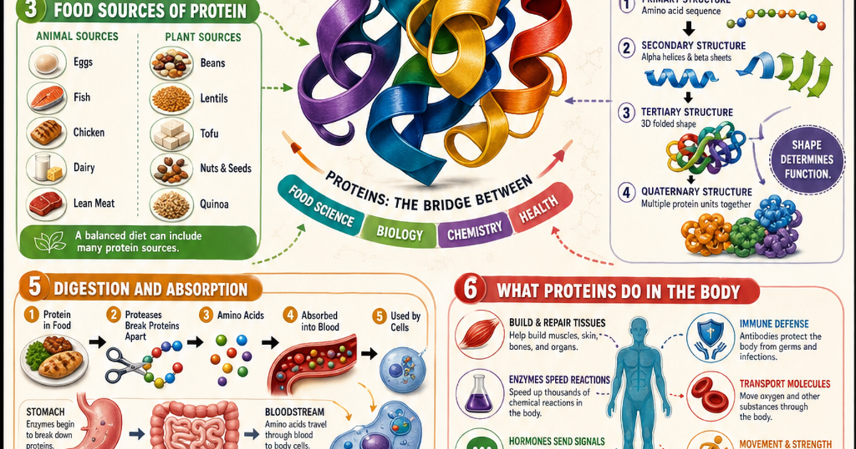 Nutrition & Food Science: Understanding Proteins Infographic | LivePhysics™