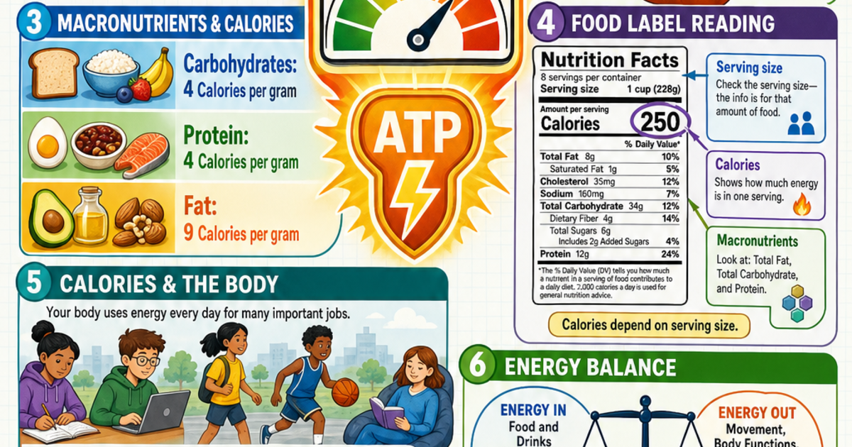Define Calorie Nutrition & Food Science: What Are Calories Infographic | LivePhysics™