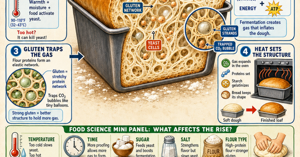 Nutrition & Food Science: Why Bread Rises Infographic | LivePhysics™