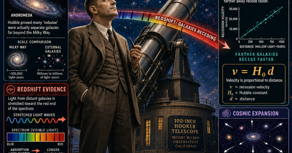 Edwin Hubble: Discoverer of the Expanding Universe Infographic ...