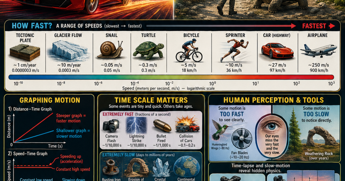 Fast vs Slow Infographic | LivePhysics™