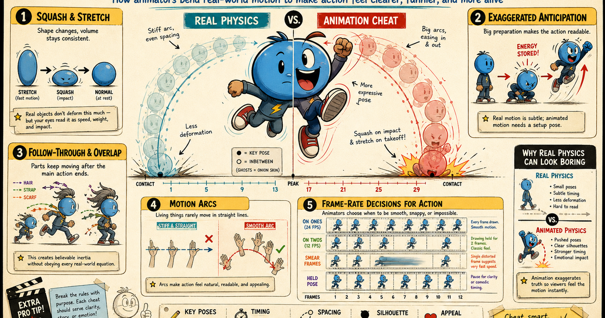 How Disney Animators Use Physics Cheats Infographic | LivePhysics™