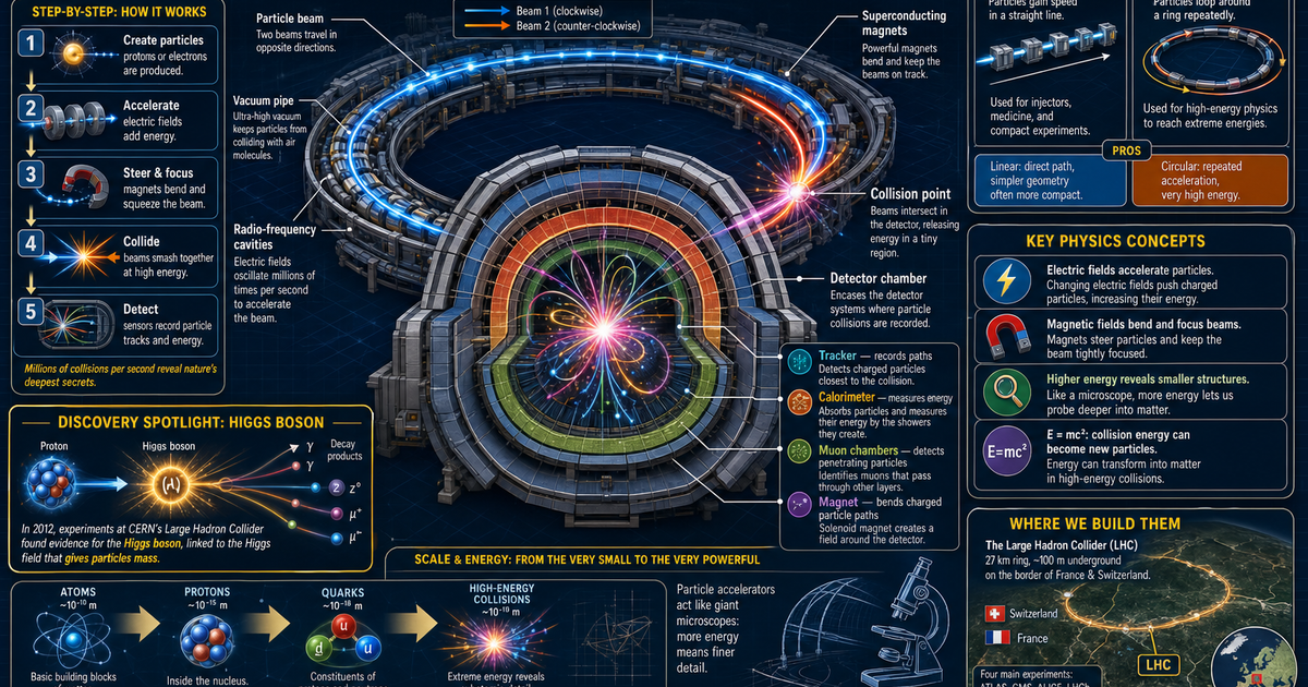 Physics: Particle Accelerators Infographic | LivePhysics™