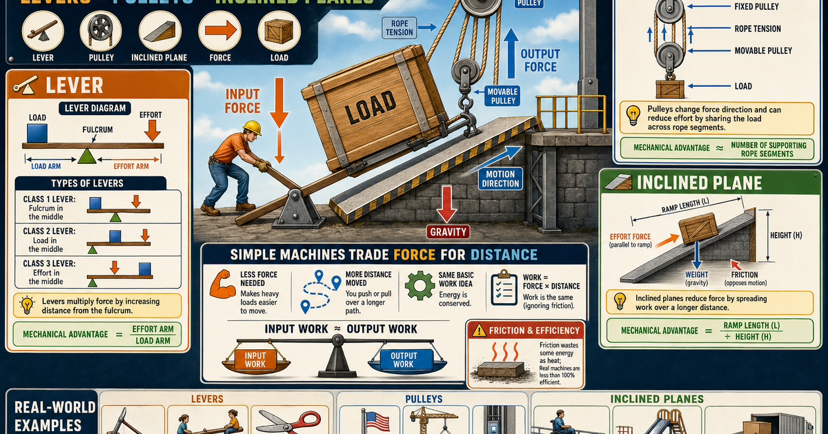 Simple Machines Infographic | LivePhysics™