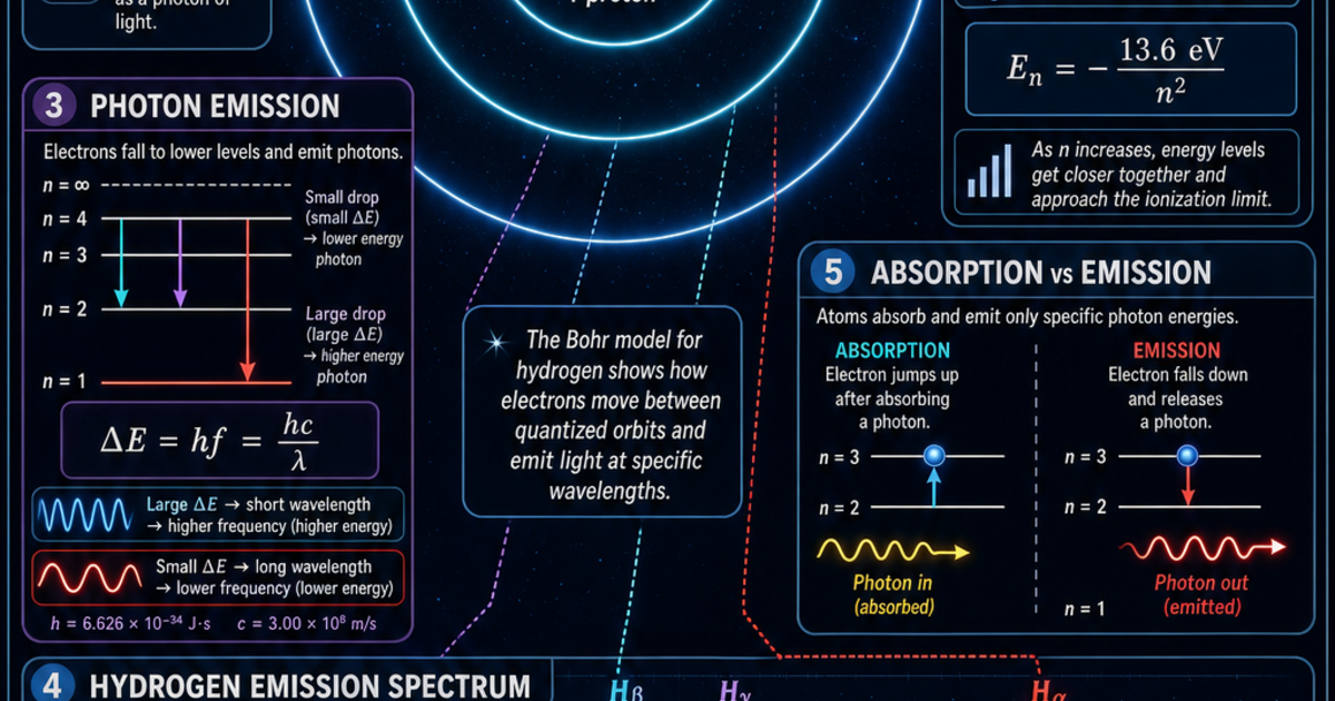 Physics: The Bohr Model and Atomic Spectra Infographic | LivePhysics™