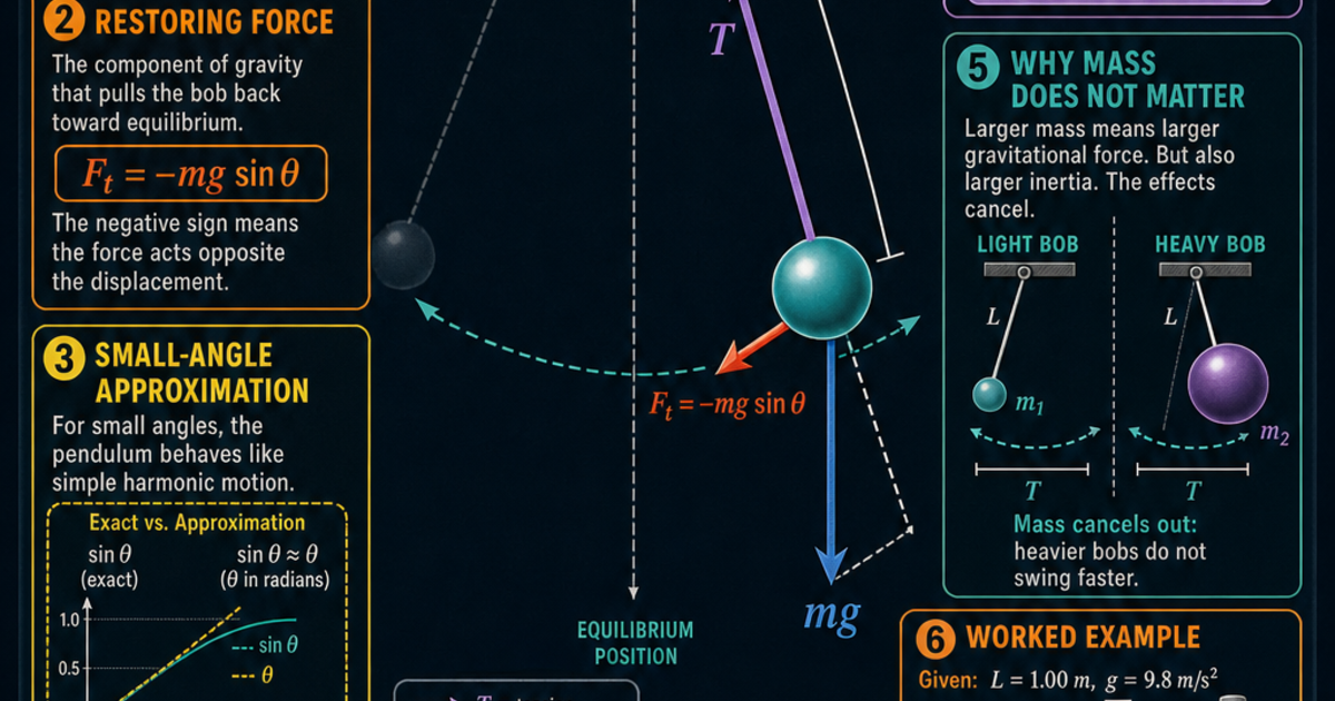 Simple Pendulum In Physics Physics: The Simple Pendulum Infographic | LivePhysics™
