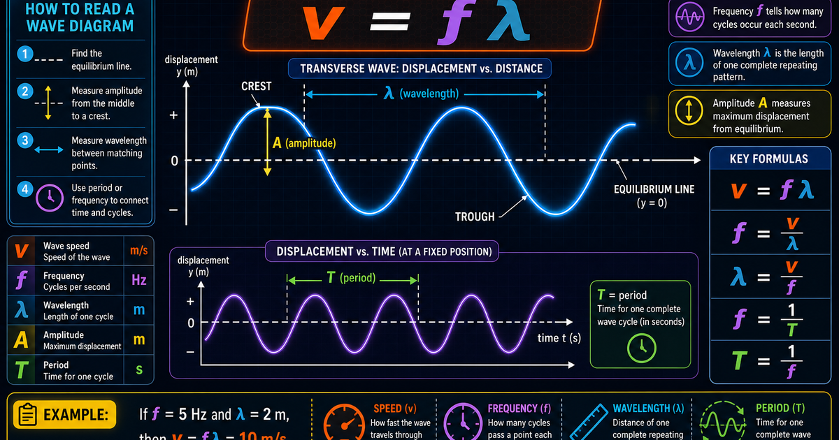 Physics: The Wave Equation Infographic | LivePhysics™