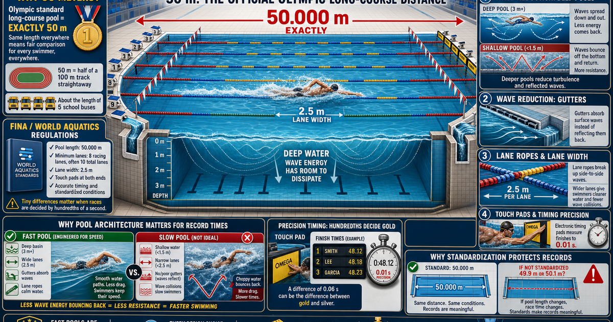 Why Olympic Swimming Pools Are Exactly 50 Meters Infographic | LivePhysics™