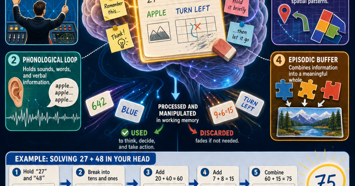 Psychology: Working Memory Infographic | LivePhysics™