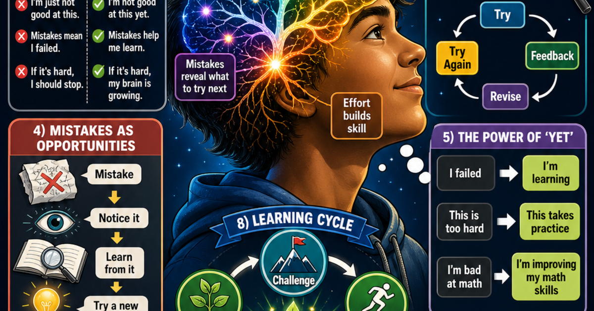 Mindset For Learning How Growth Mindset Helps Learning Infographic | LivePhysicsβ’