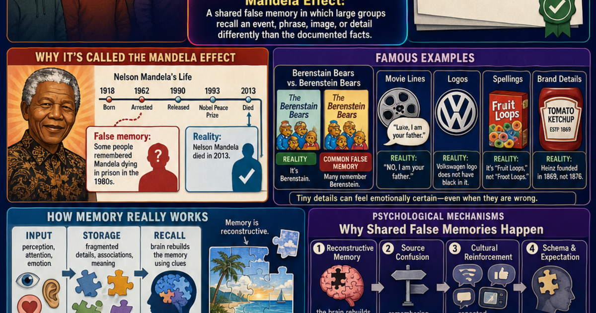 The Mandela Effect Infographic | LivePhysics™