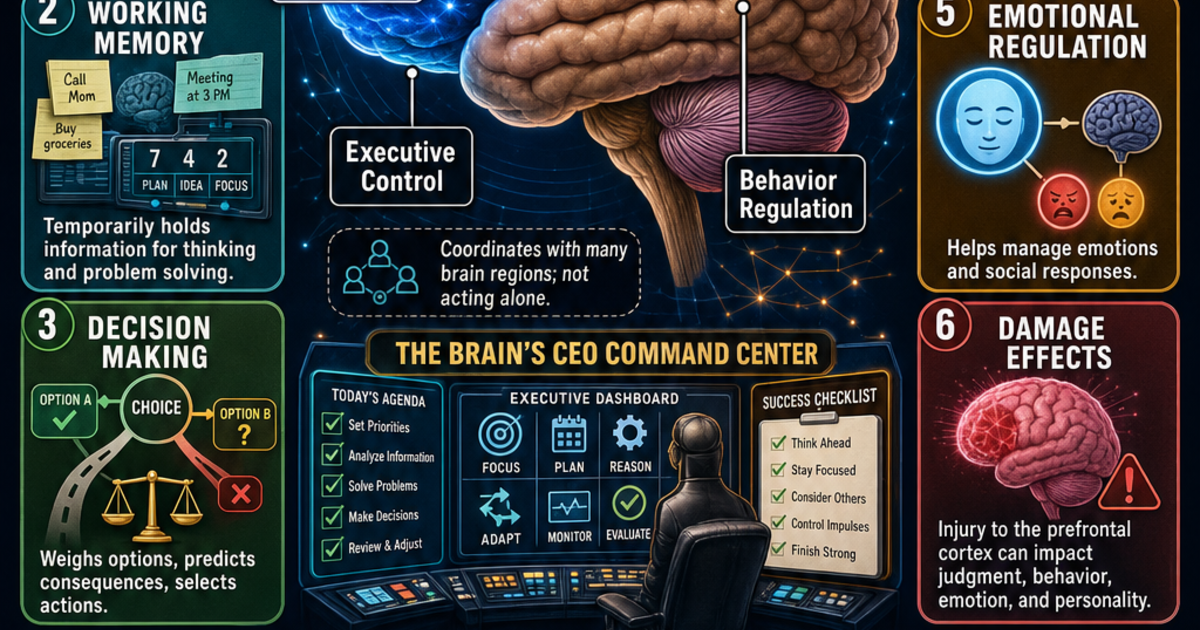 The Prefrontal Cortex Infographic | LivePhysics™