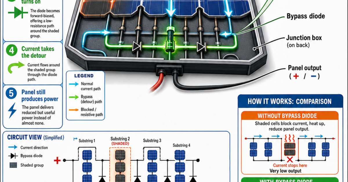 Renewable Energy Machines: Solar Panel Bypass Diodes Infographic ...