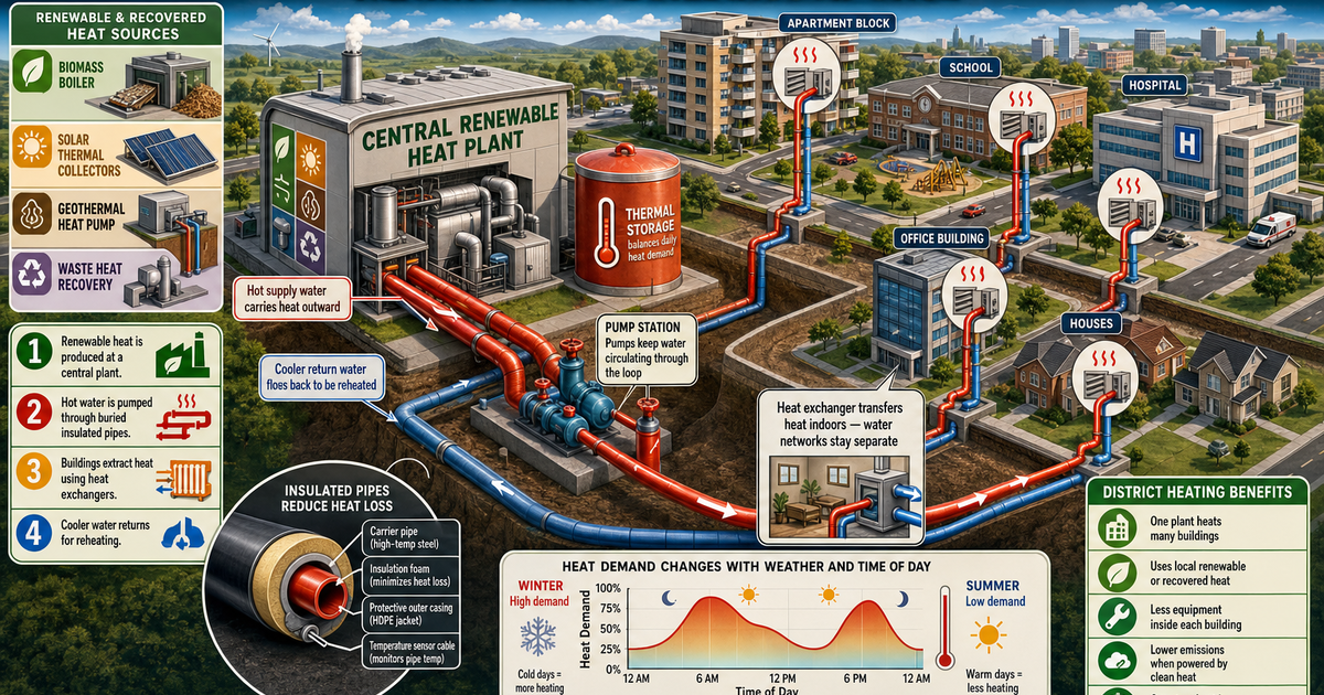 Renewable Energy Machines: District Heating Networks Infographic ...