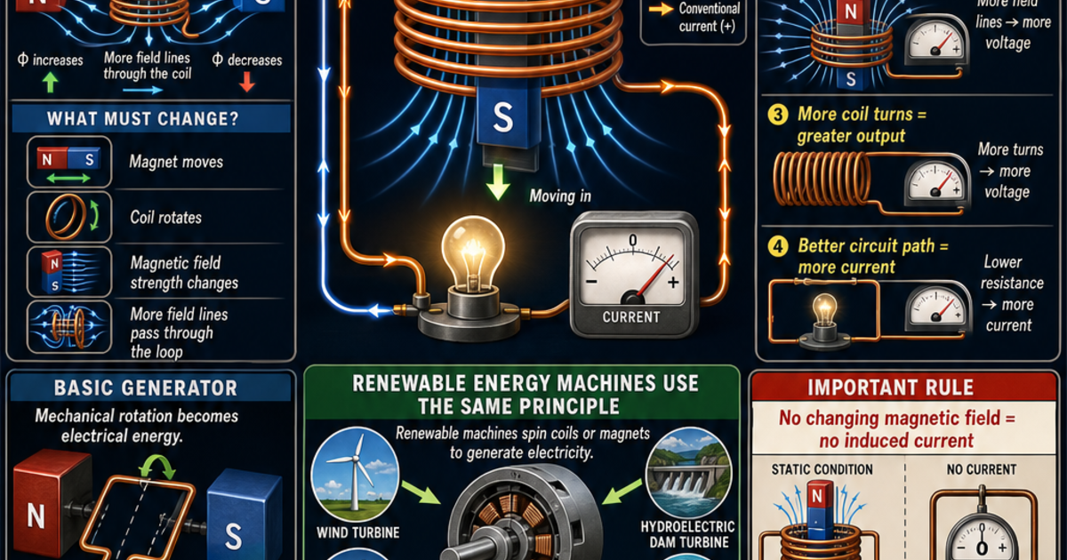 Renewable Energy Machines: Electromagnetic Induction Infographic ...