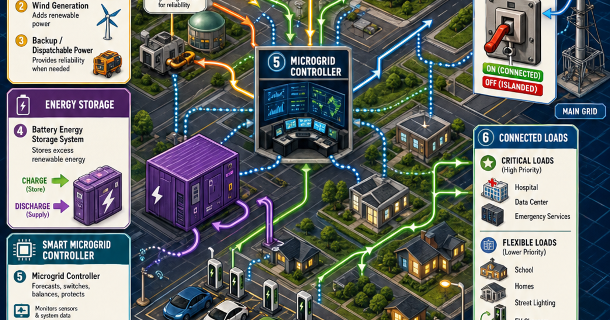 Renewable Energy Machines: The Microgrid Infographic | LivePhysics™