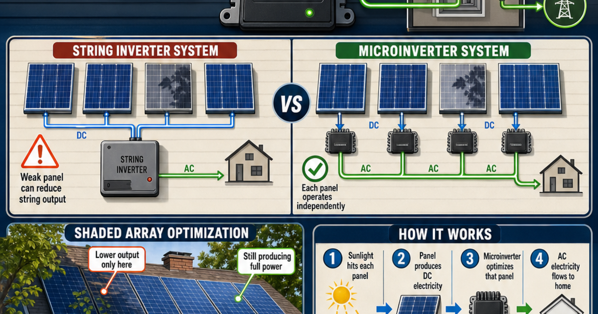 Renewable Energy Machines: Solar Microinverters Infographic | LivePhysics™