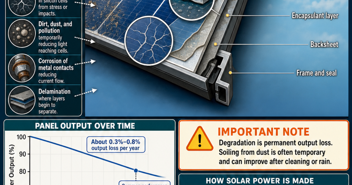 Renewable Energy Machines: Solar Panel Degradation Infographic ...