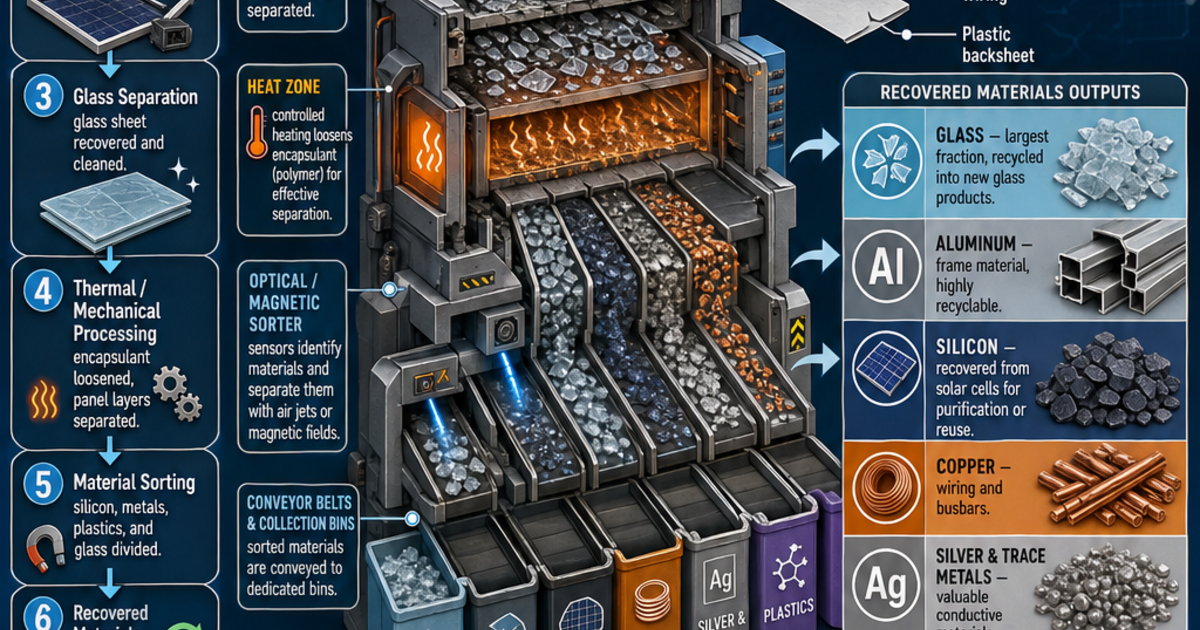 Renewable Energy Machines: Recycling Solar Panels Infographic ...