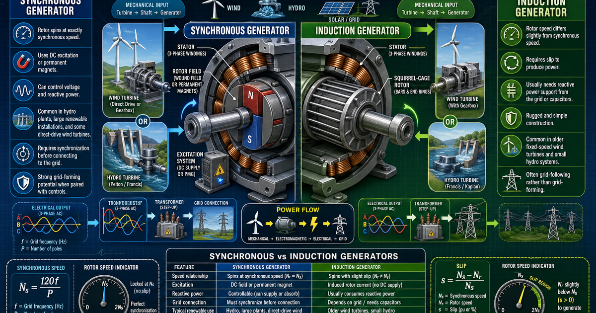 Indar Synchronous Generator Renewable Energy Machines, Synchronous vs Induction Generators ...