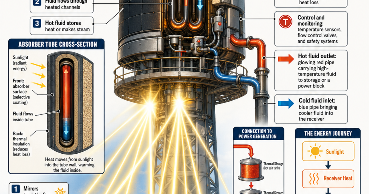 Renewable Energy Machines: The CSP Receiver Infographic | LivePhysics™