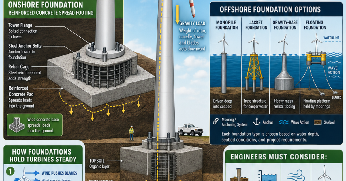 Renewable Energy Machines: Wind Turbine Foundations Infographic ...