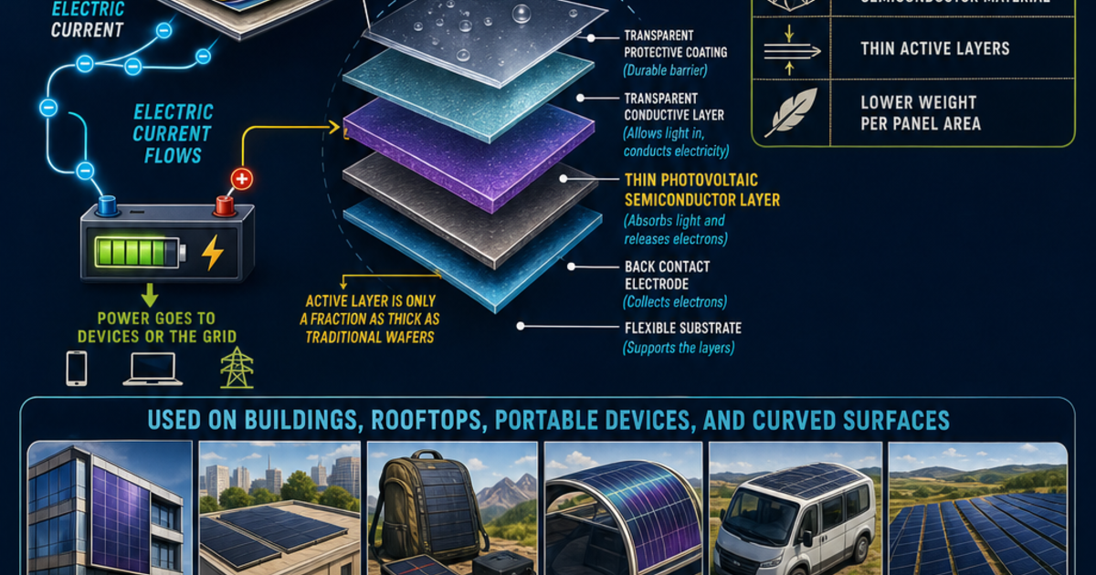 Renewable Energy Machines: Thin-Film Solar Infographic | LivePhysics™