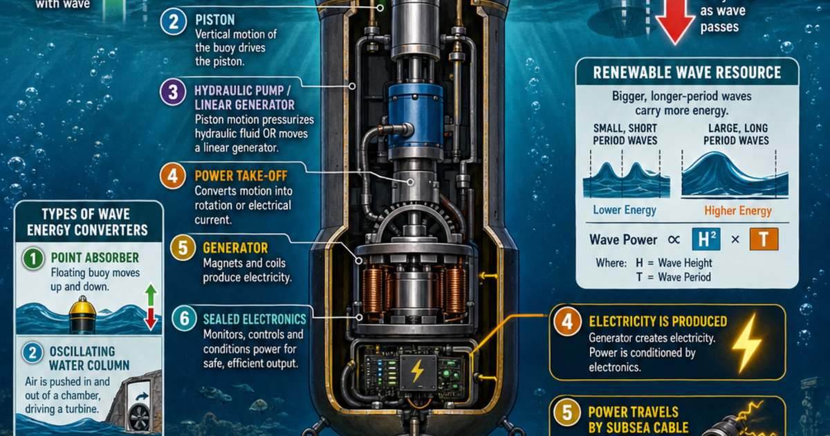 Renewable Energy Machines: Wave Energy Converters Infographic ...