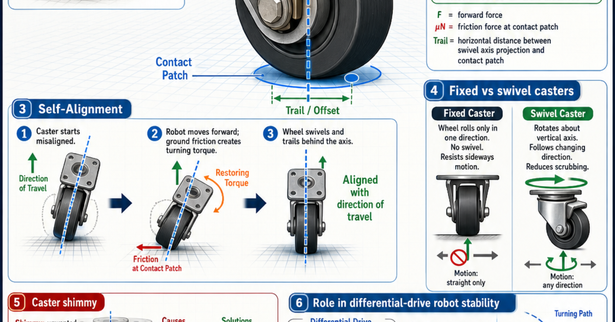 Robotics: Caster Wheel Infographic | LivePhysics™