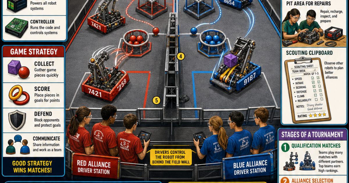 Competitive Robotics Table Robotics Competition Basics Infographic | LivePhysics™