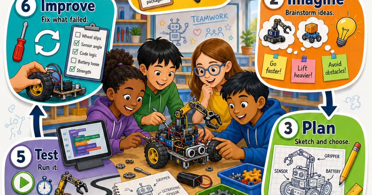 The Engineering Design Process Robotics Engineering Design Process for Robotics Infographic | LivePhysics™