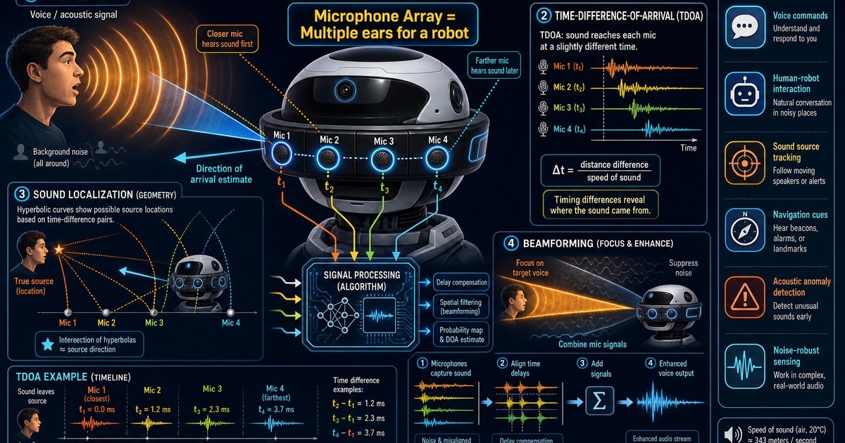 Robotics: Microphone Array Infographic | LivePhysics™