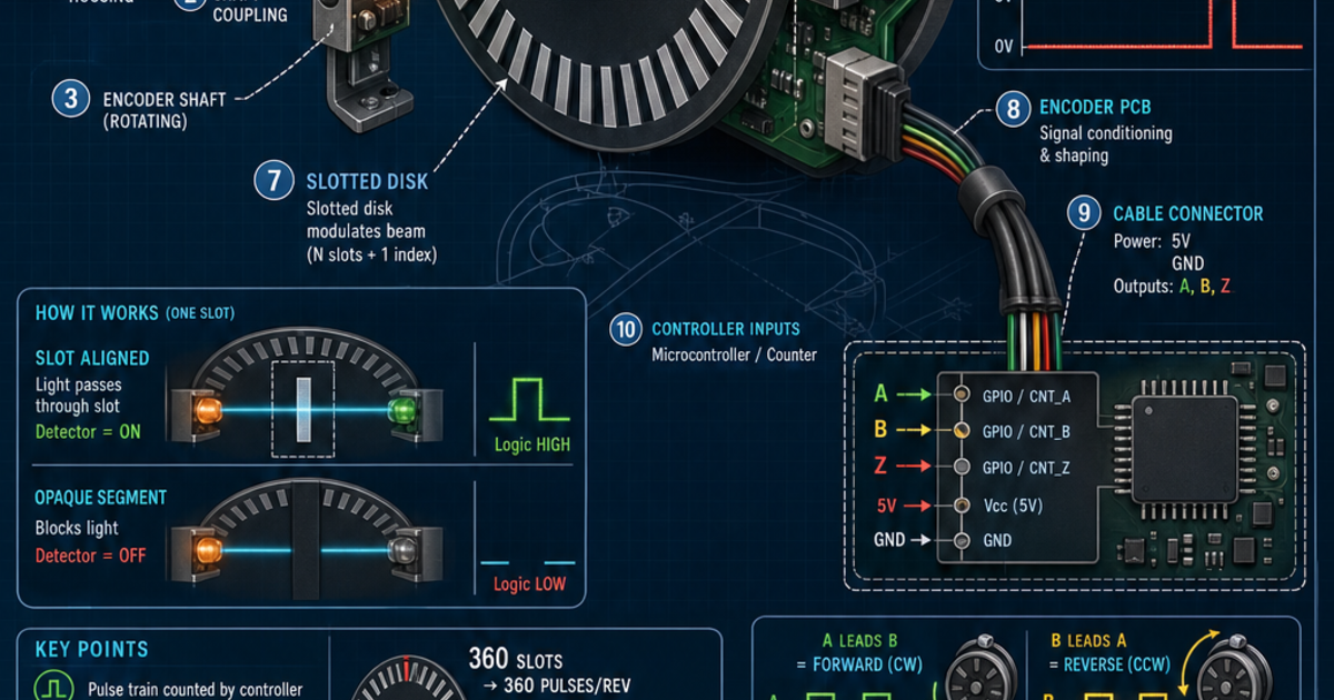 Robotics: Optical Incremental Encoder Infographic | LivePhysics™