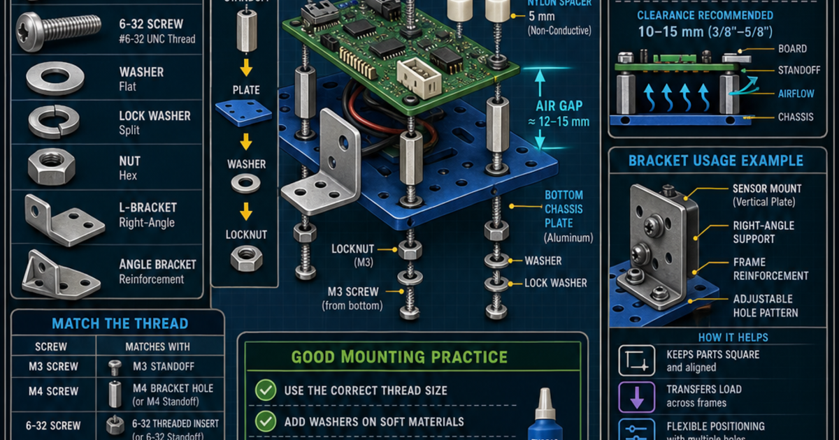 Rev Robotics Standoff Robotics: Standoffs and Mounting Hardware Infographic | LivePhysics™