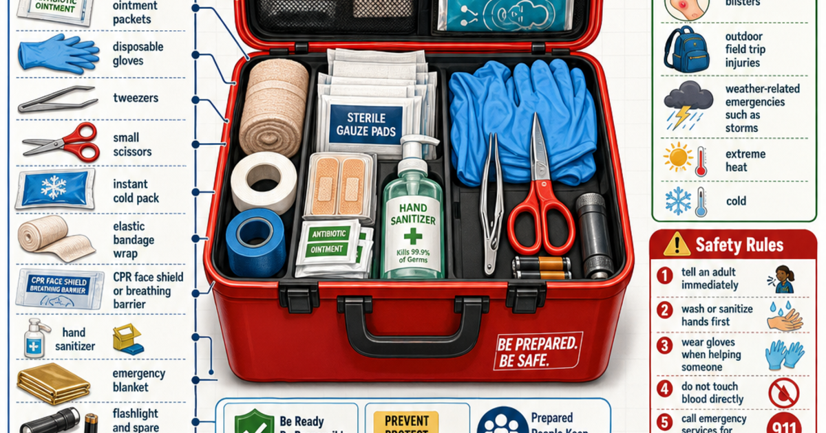 Basic First Aid Photo Safety & Emergency Preparedness: Basic First Aid Kit Infographic ...